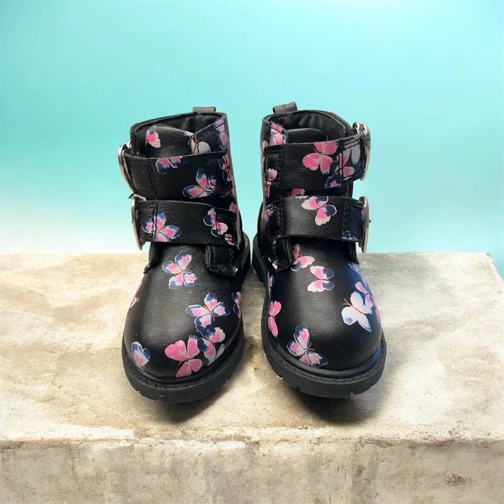 Carter's Kids Boots with Pink Butterfly Design